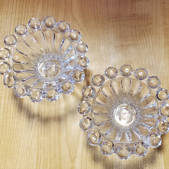 Vintage Anchor Hocking Boopie Candle Holders - Picture 2 of 5